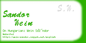 sandor wein business card